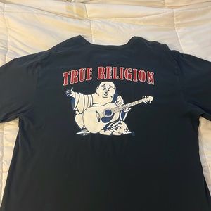 True Religion Black T-shirt with original Buddha logo